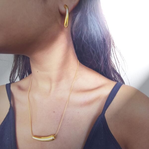 Golden Wave Stainless Steel Jewelry Set - Image 3