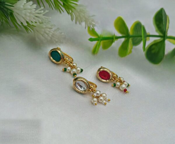 Kundan Gold-Plated Nose Pin