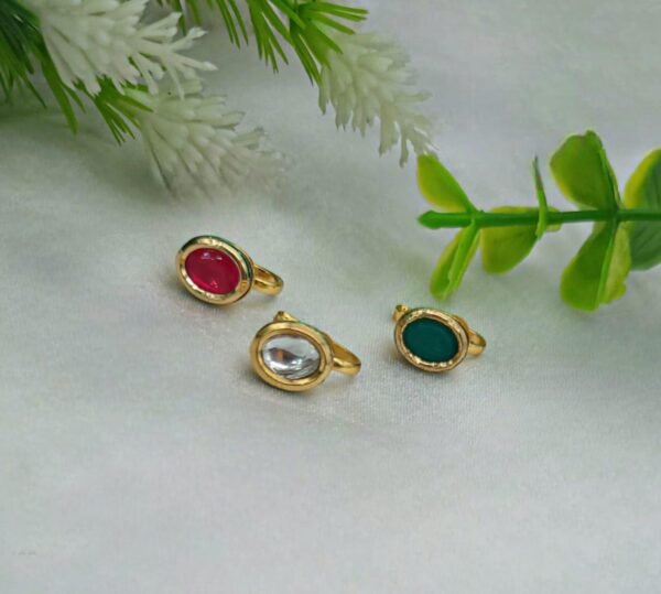 Kundan Gold-Plated Nose Pin